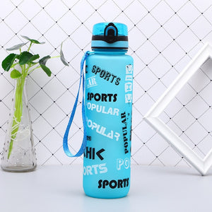 New Summer Shaker Sports Water Bottles  Drink Camping Tour Outdoor Bottle for Water 600/1000ml Plastic Tritan Drinkware BPA Free