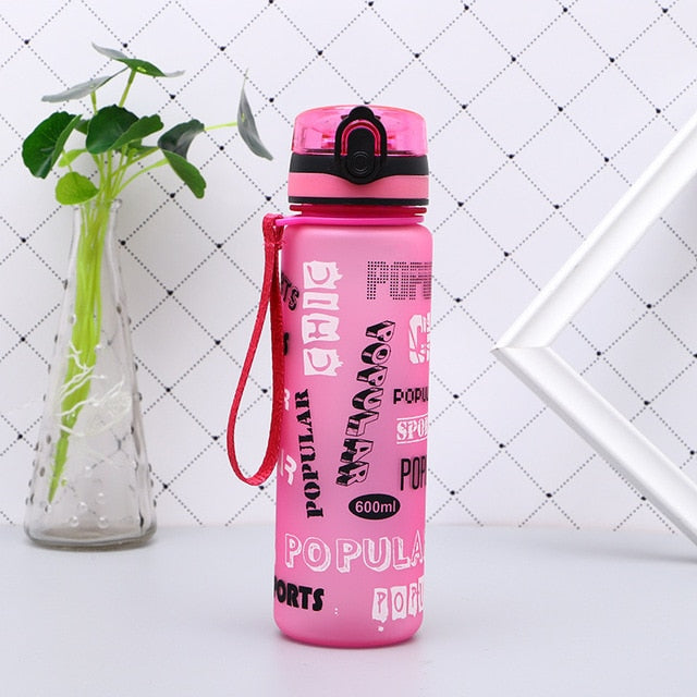 New Summer Shaker Sports Water Bottles  Drink Camping Tour Outdoor Bottle for Water 600/1000ml Plastic Tritan Drinkware BPA Free