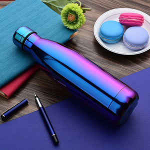 Stainless Steel Thermos Vacuum Insulated Cola Cup Bottle For Water Bottles Double-Wall Outdoor Travel Drinkware Gym Sports Flask