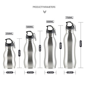 2019 350ML/750ML Stainless Cola Motion Sports Water Bottle Rugged Water Cup Monolayer Metal Color Cola Drink Bottle Drinkware