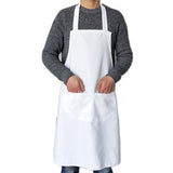 Pure color Cooking Apron For Woman Men Cooking Thicken Household Cleaning Sleeveless Apron Cotton Polyester with Double Pocket