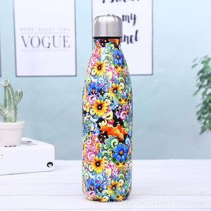 Direct Drinking Starry Cup Stainless Steel Vacuum Cup Cola Sports Water Drink Bottle Advertisement Gift Glass Botella Drinkware