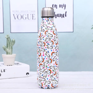 Direct Drinking Starry Cup Stainless Steel Vacuum Cup Cola Sports Water Drink Bottle Advertisement Gift Glass Botella Drinkware