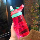 480ml Water Bottle With Straw Plastic Water Bottles For Kids Bottles BPA Free Sports Bottle Student School Drinkware