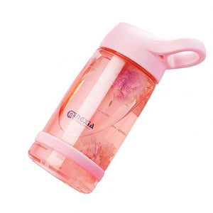 Water Bottle 550/850ml Portable Cute Juice Drinkware Drinking Cup with Lid Straw Office Outdoor Sports Travel Water Drink Bottle