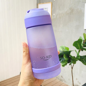 BPA Free Water Bottle Plastic Portable Leakproof Brief Drinkware Eco-Friendly Cup For Adult Kid Children