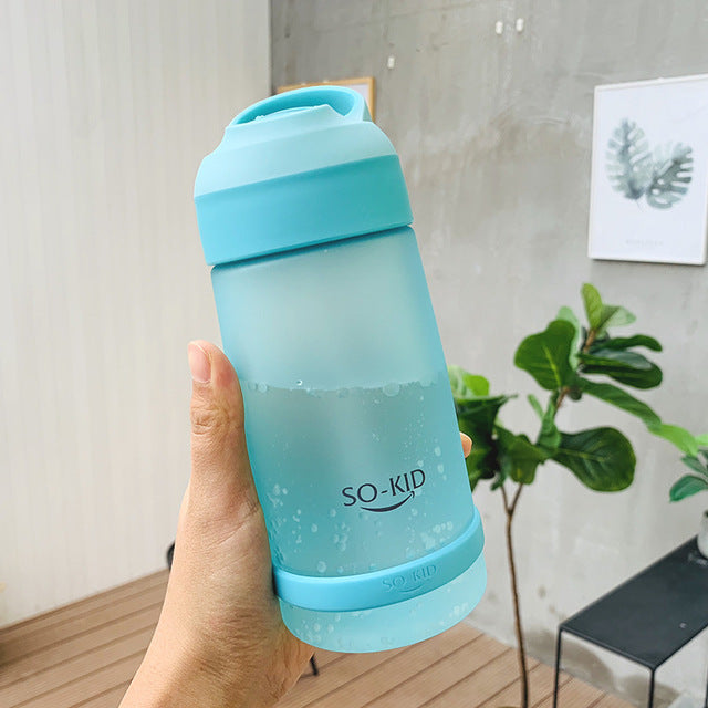 BPA Free Water Bottle Plastic Portable Leakproof Brief Drinkware Eco-Friendly Cup For Adult Kid Children