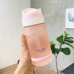 BPA Free Water Bottle Plastic Portable Leakproof Brief Drinkware Eco-Friendly Cup For Adult Kid Children