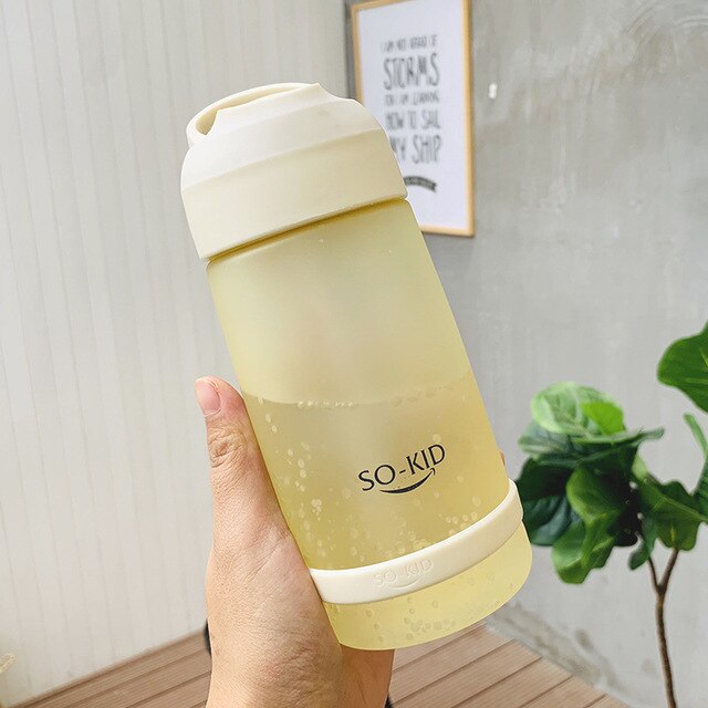 BPA Free Water Bottle Plastic Portable Leakproof Brief Drinkware Eco-Friendly Cup For Adult Kid Children