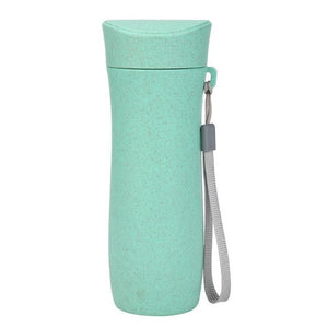 300ml Wheat Straw Drinking Cup Eco-Friendly Coffee Tea Mug Portable Water Bottle Kitchen Drinkware Soild Color Water Bottles