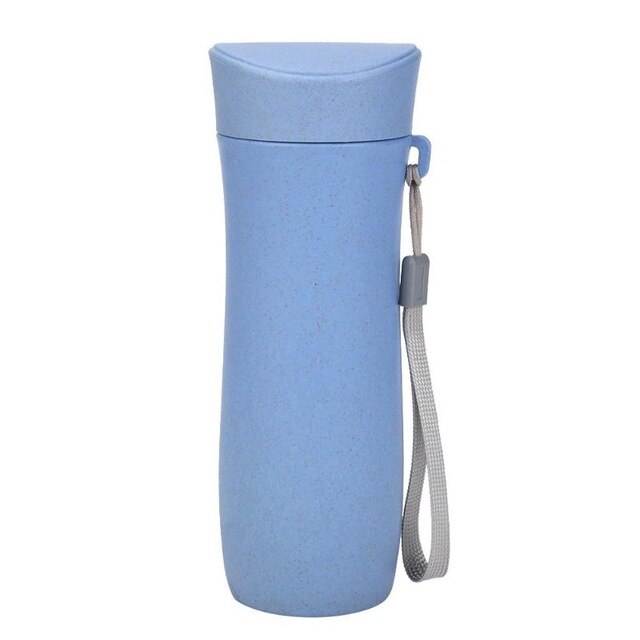 300ml Wheat Straw Drinking Cup Eco-Friendly Coffee Tea Mug Portable Water Bottle Kitchen Drinkware Soild Color Water Bottles