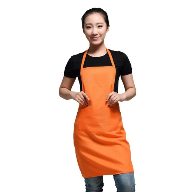 black color 63x70cm polyester classic design work apron kitchen apron with pocket couples apron