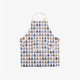 Nordic Style Apron Christmas Tree Deer Printing Brief Adult Apron with Big Pocket Kitchen Baking Cooking Accessories Bib Aprons