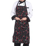 Adjustable Half-length Adult Apron Hotel Restaurant Chef Waiter Apron Kitchen Cook Striped Apron With 2 Pockets