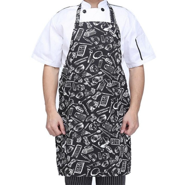 Adjustable Half-length Adult Apron Hotel Restaurant Chef Waiter Apron Kitchen Cook Striped Apron With 2 Pockets