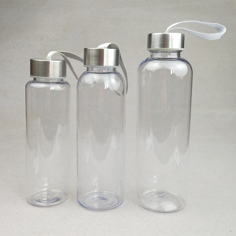 New Outdoor Sports Portable Water Bottles Plastic Transparent Round Leakproof Travel Carrying for Water Bottle Studen Drinkware